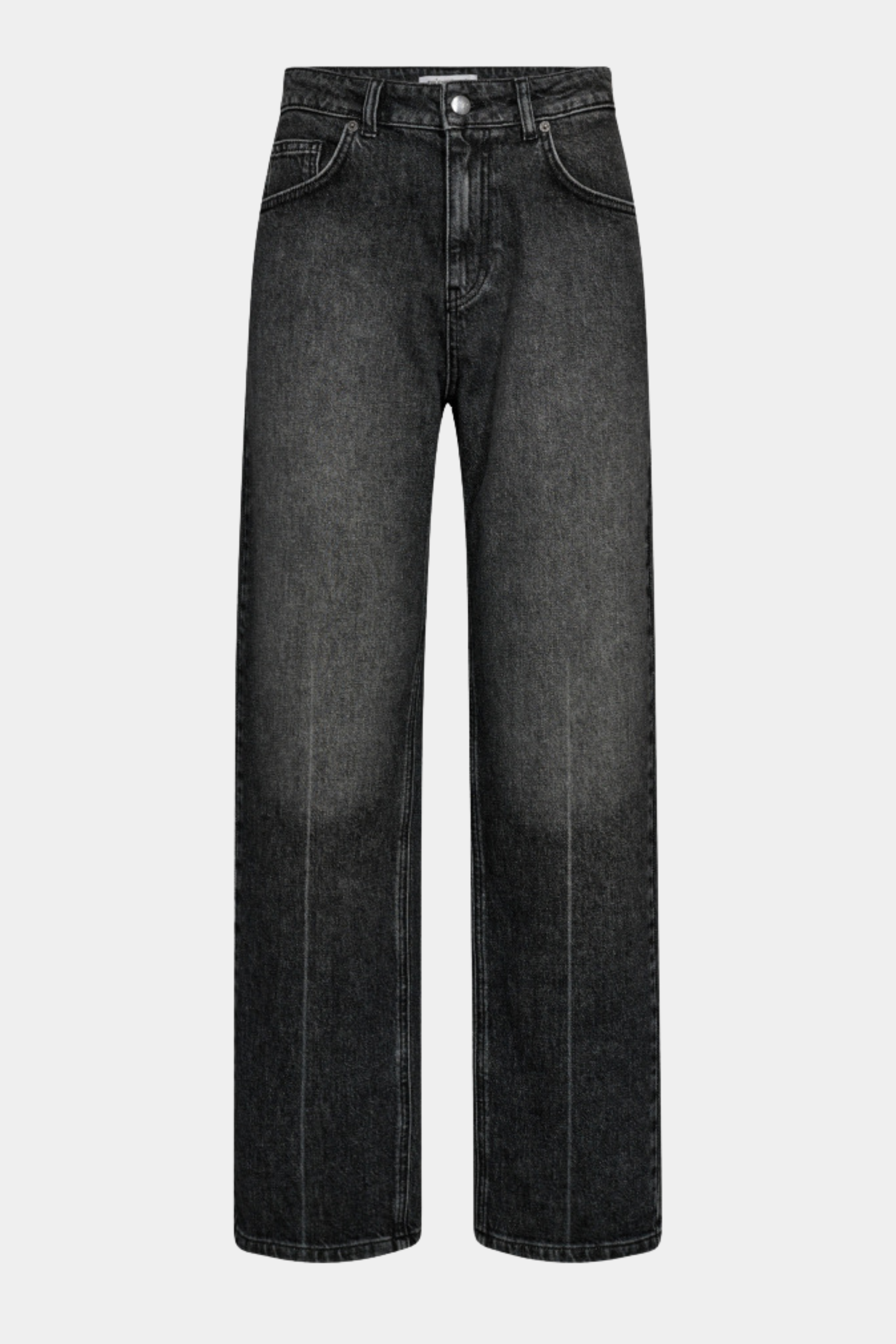 Fin, smuk, elegant, klassisk, staple, feminin, pæn, rå, cool, sej, unik, musthave, hverdag, fest, kvinde, dame, woman, jeans, buks, pant, cowboy, denim, ankellange, ankle, højtaljet, high waist, blød, soft, stretchy,s tretch, elastik, grå, grey, mørkegrå, vask, wash, washed, short, straight, løs, loose, vid, vidde, wide