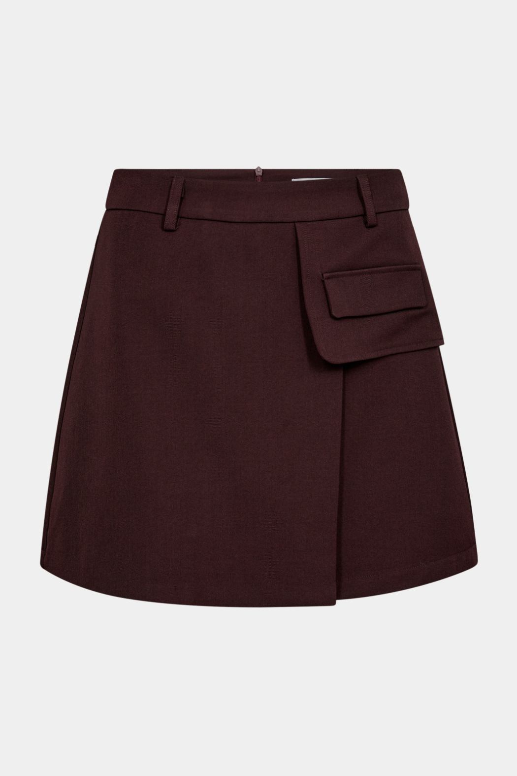nederdel, skirt, lomme, wrap, vinrød, winered, bordeaux, Fin, smuk, elegant, klassisk, staple, feminin, pæn, rå, cool, sej, unik, musthave, hverdag, fest, kvinde, dame, woman
