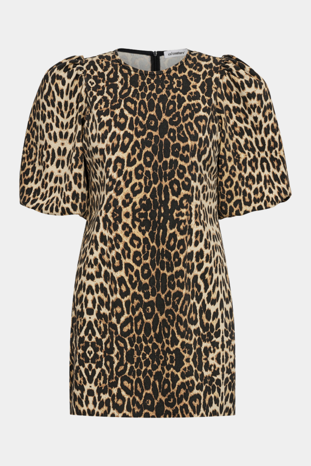 kjole, dress, midi, mini, short, kort, denim, leo, leopard, animal, dyreprint, khaki, brun, purærmer, tætsiddende, elegant, fin, feminin, fest, festkjole, kvinde, dame, woman