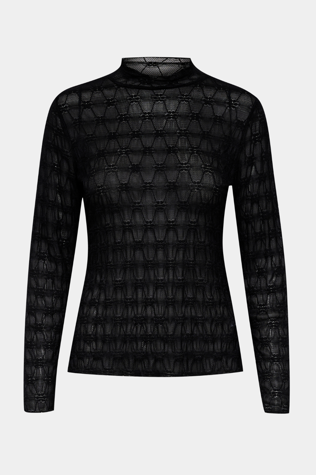 bluse, top, langærmet, mest, blomster, flower, turtle neck, flæse, flæser, transparent, gennemsigtig, see through, elegant, fin, feminin, underbluse, underkop, langærmet, elegant, fin, feminin, hverdag, fest, sort, black, kvinde, dame, woman