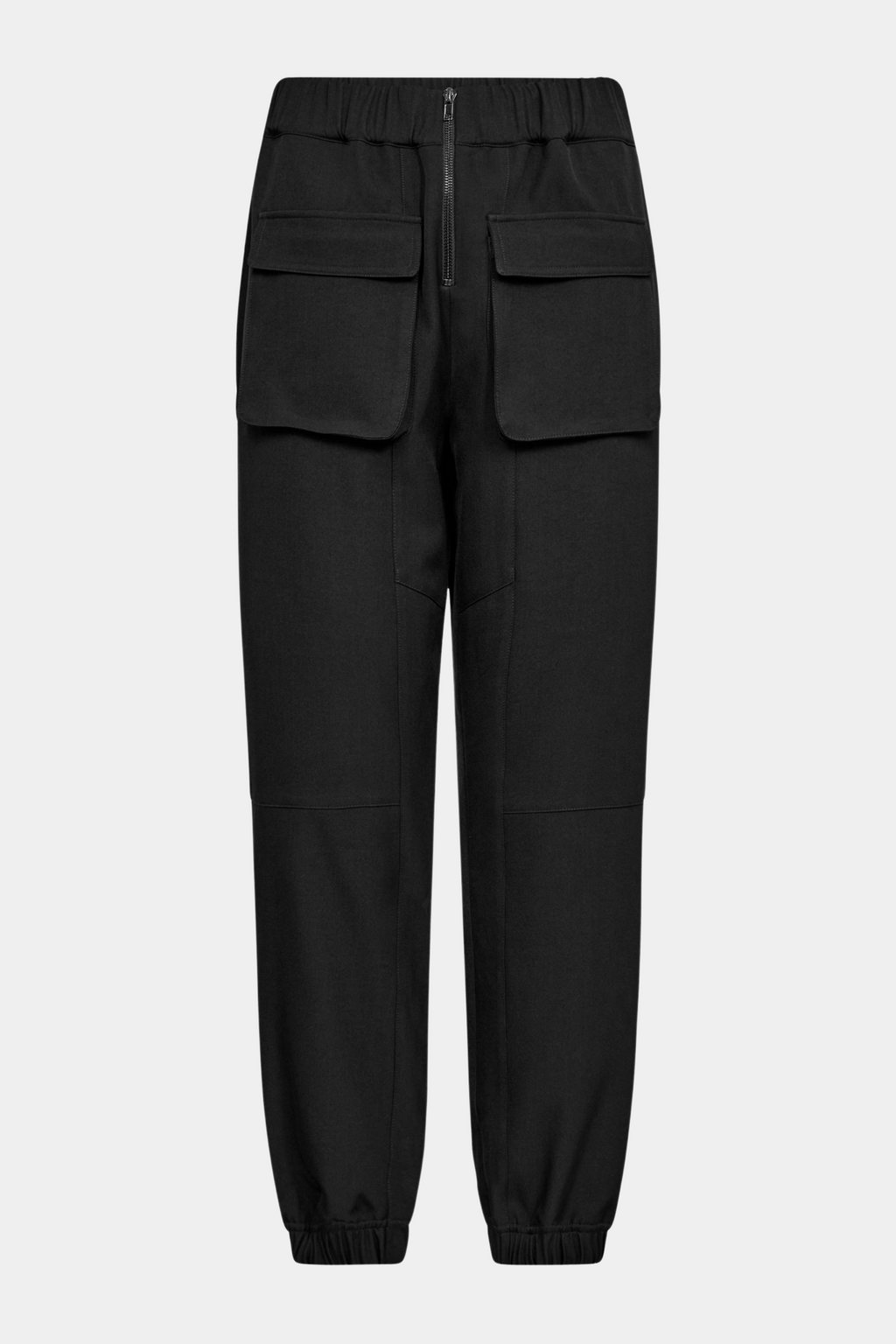 Fin, smuk, elegant, klassisk, staple, feminin, pæn, rå, cool, sej, unik, musthave, hverdag, fest, kvinde, dame, woman, bukser, buks, pant, trekvart, lommer, lynlås, sporty, elastik, løs, loose, elastic
