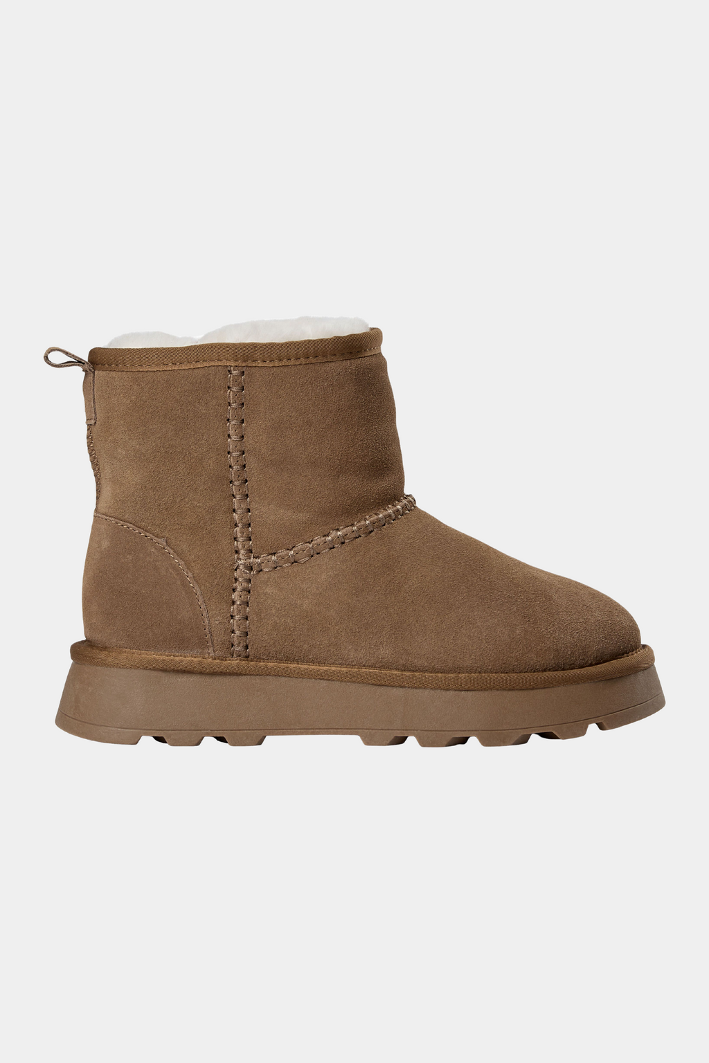 støvle, boot, støvler, ruskind, suede, bamsestøvle, grov, chuny, lammeskind, lamb, soft, blød, varm, vinterstøvle, basic, basic, staple, beige, sand, camel, vinter, efterår, forår, kvinde, dame, woman