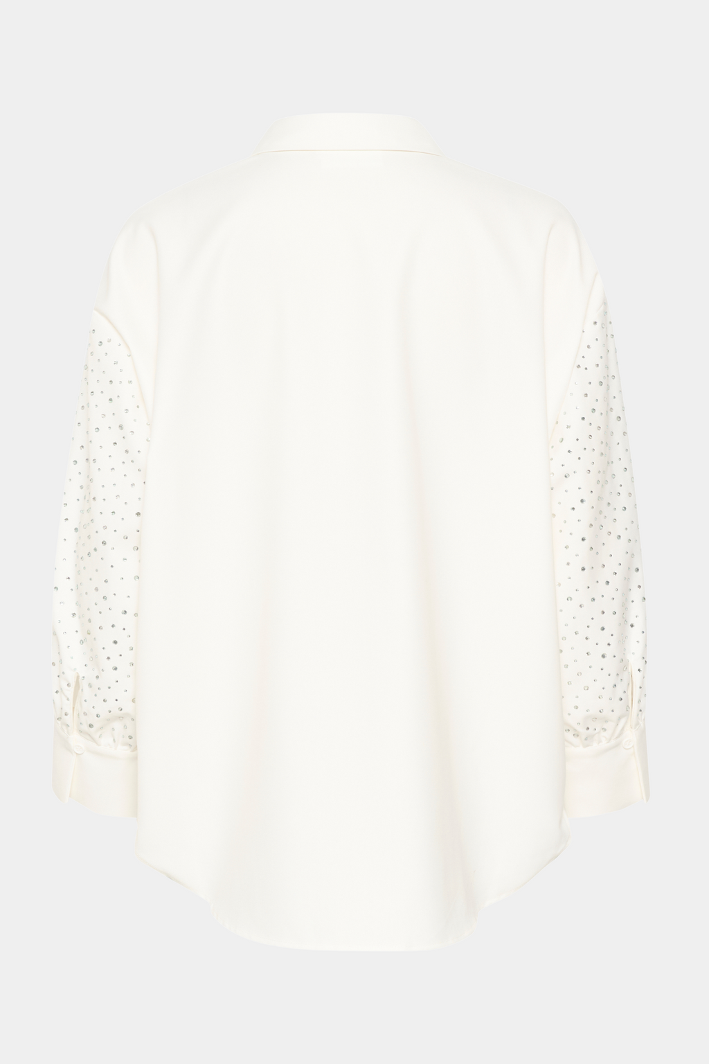 skjorte, shirt, oversize, overshirt, hvid, blød, sten, similisten, glimmer, glitter, fin, smuk, elegant, klassisk, feminin, pæn, rå, cool, sej, unik, musthave, hverdag, fest