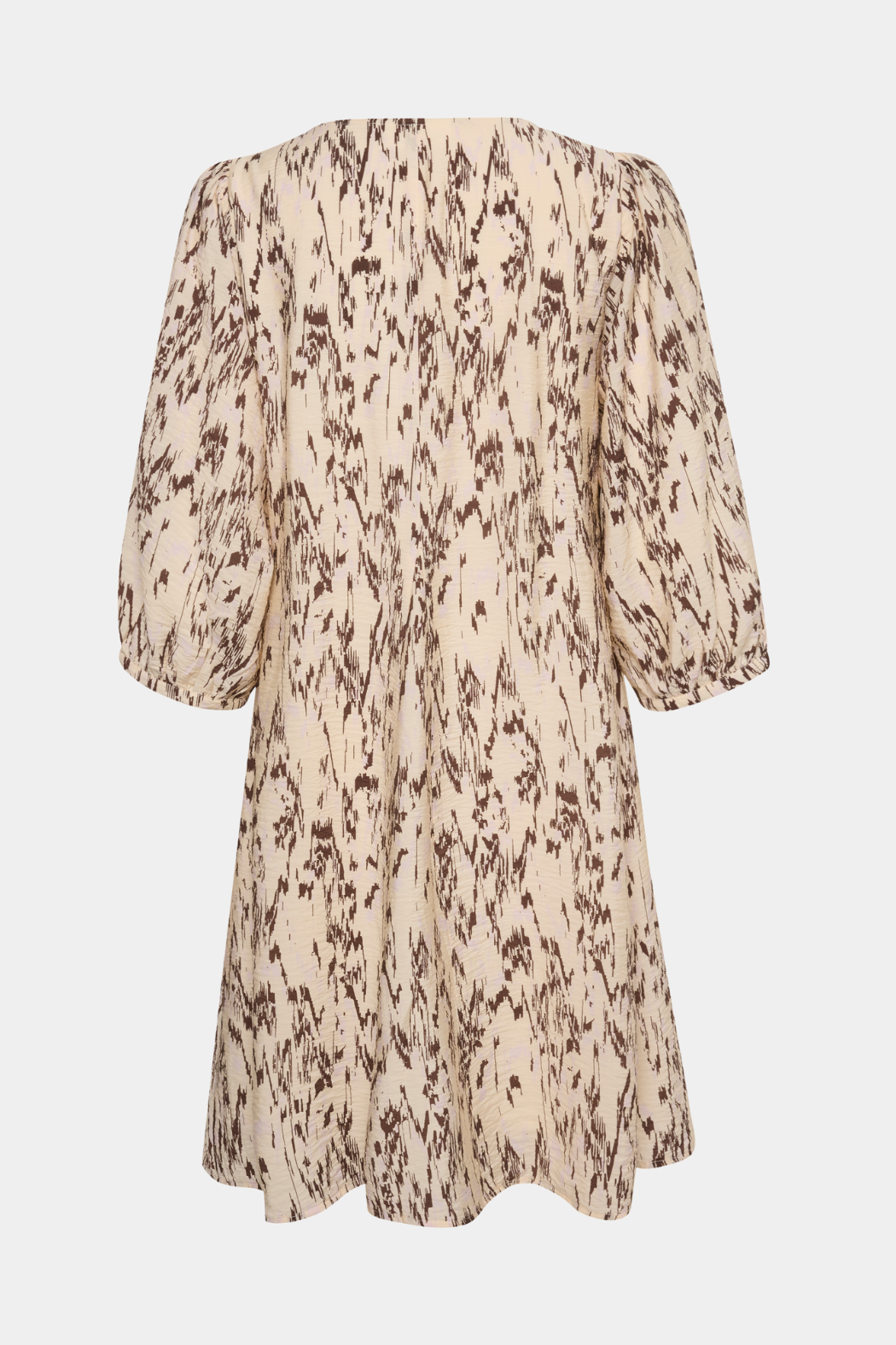 kjole, dress, kort, short, midi, print, råhvid, creme, vudskræring, kort ærme, fin, smuk, elegant, klassisk, feminin, pæn, rå, cool, sej, unik, musthave, hverdag, fest