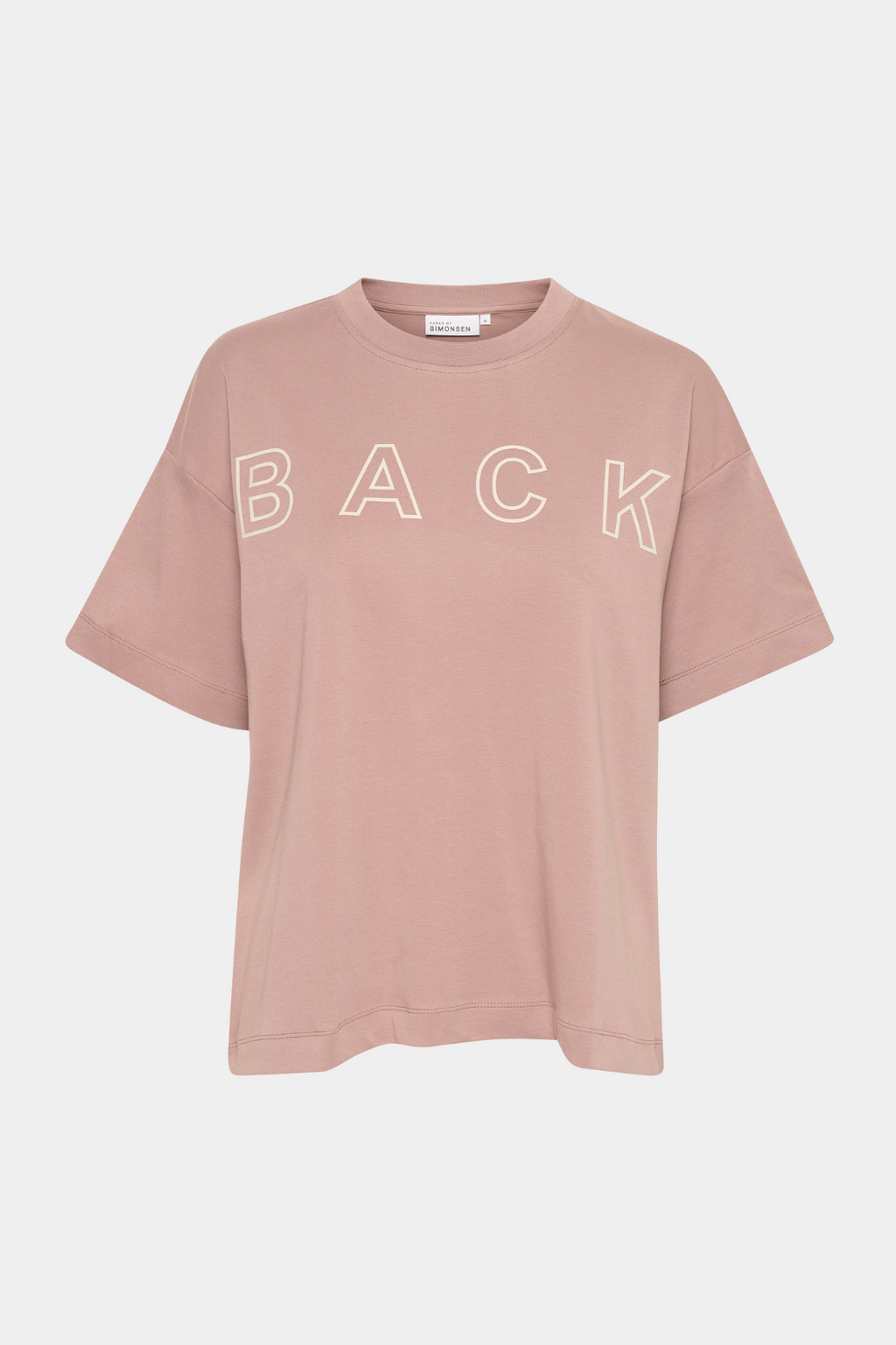 tee, tshirt, bluse, oversize, back, tryk, print, rosa, fin, smuk, elegant, klassisk, feminin, pæn, rå, cool, sej, unik, musthave, hverdag, fest
