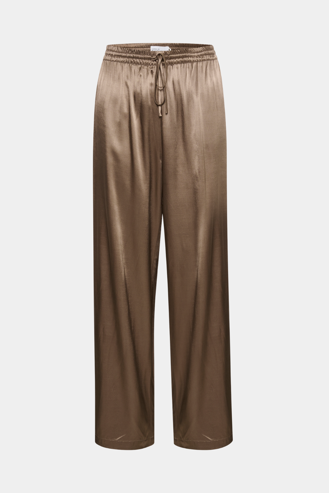 buks, pants, satin, silke, viskose, silk, brun, beige, valnød, lette, let, vidde, fin, smuk, elegant, klassisk, feminin, pæn, rå, cool, sej, unik, musthave, hverdag, fest