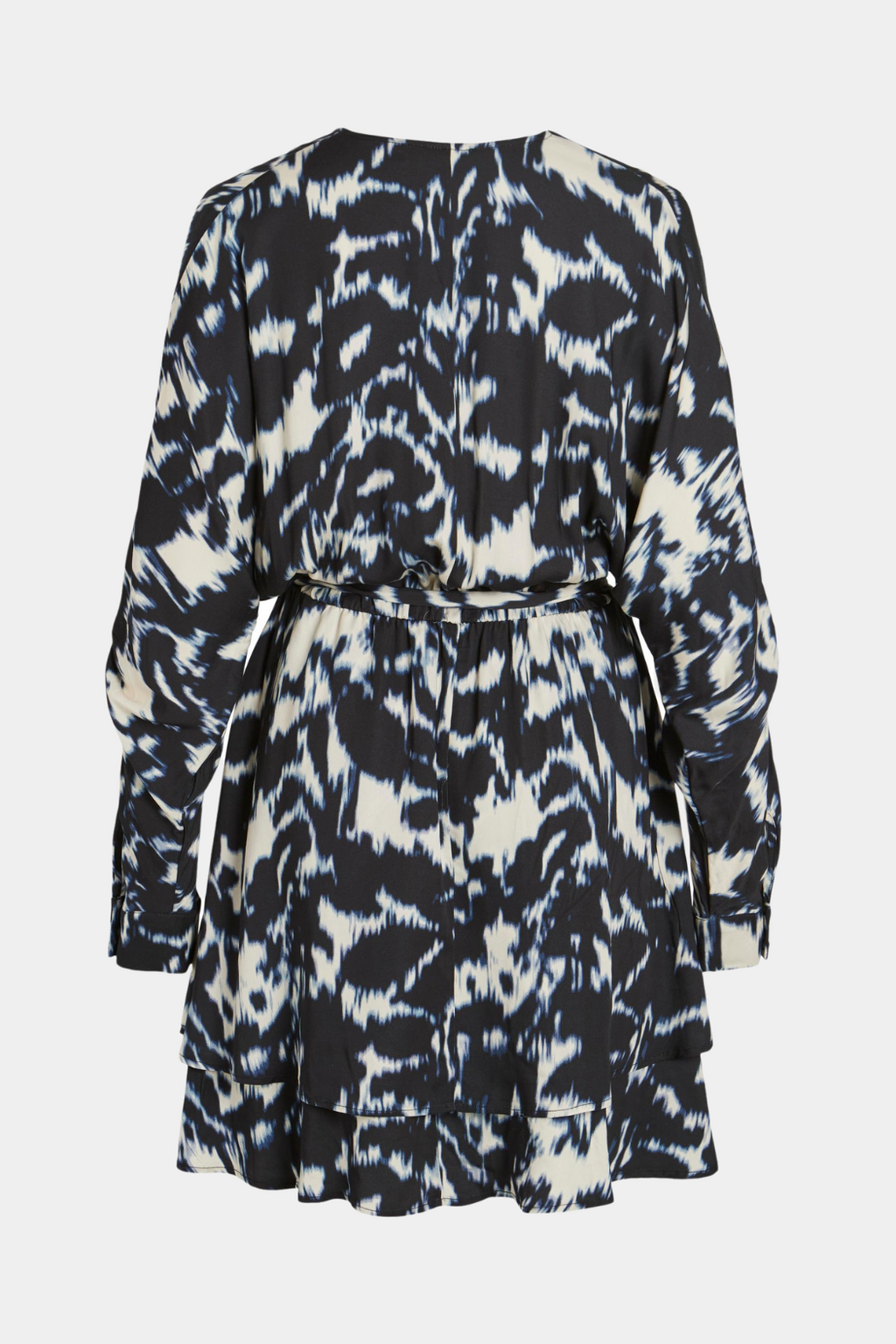 kjole, dress, wrap, slåom, print, animal, dyreprint, bindebånd. flæse, langærmet, fin, smuk, elegant, klassisk, feminin, pæn, rå, cool, sej, unik, hverdag, fest