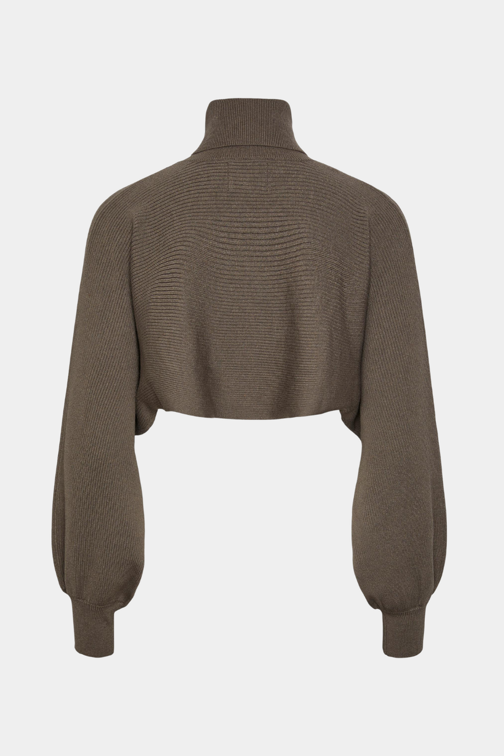 overdel, bolero, pullover, bluse, trøje, top, strik, knit, rib, ribstrik, brun, blød, varm, højhalset, fin, smuk, elegant, klassisk, feminin, pæn, rå, cool, sej, unik, musthave, basis, basic, hverdag, fest