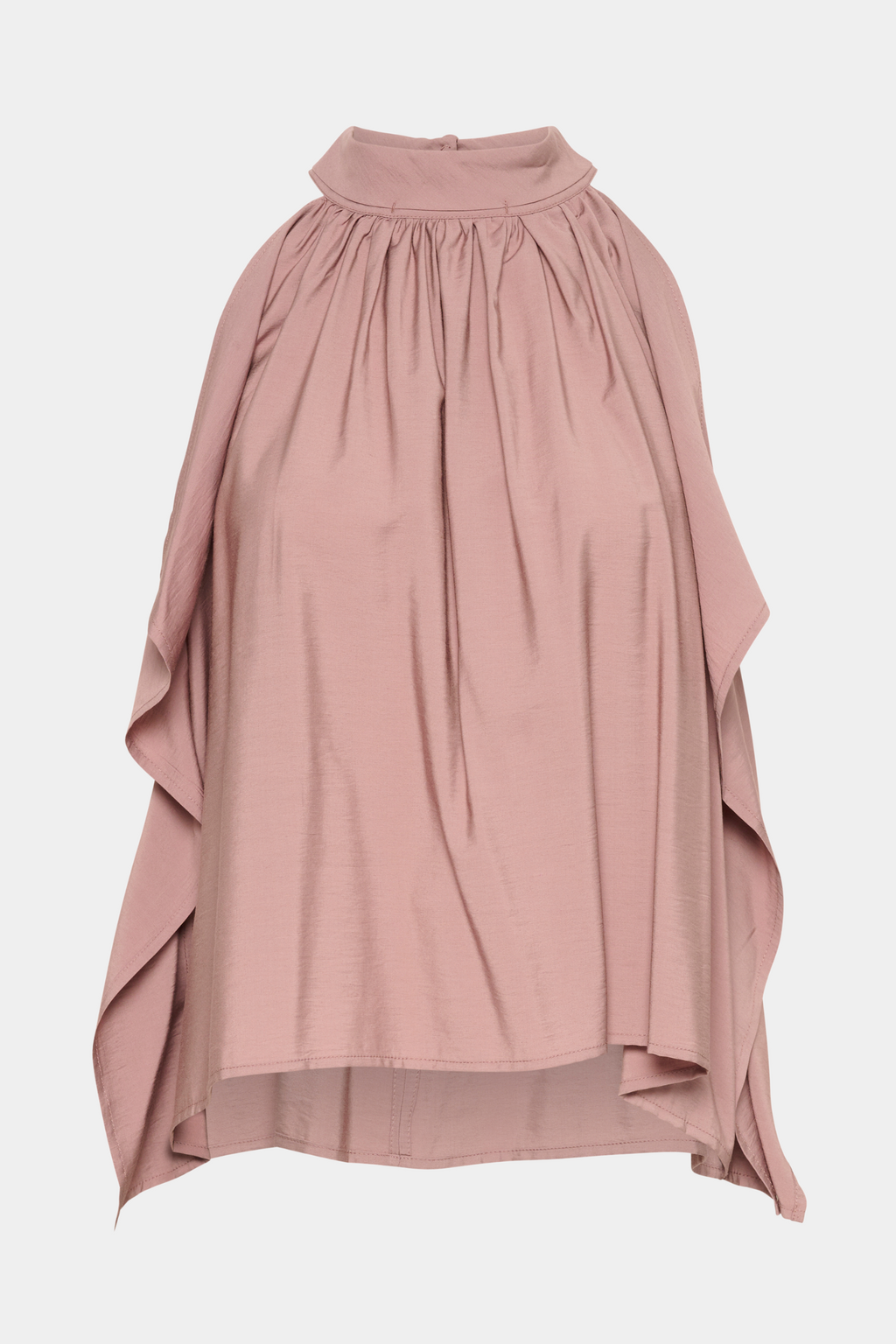 top,overdel, højhals, flæse, flæser, ærmeløs, rosa, lyserød, fin, smuk, elegant, klassisk, feminin, pæn, rå, cool, sej, unik, musthave, hverdag, fest, festlig, 
