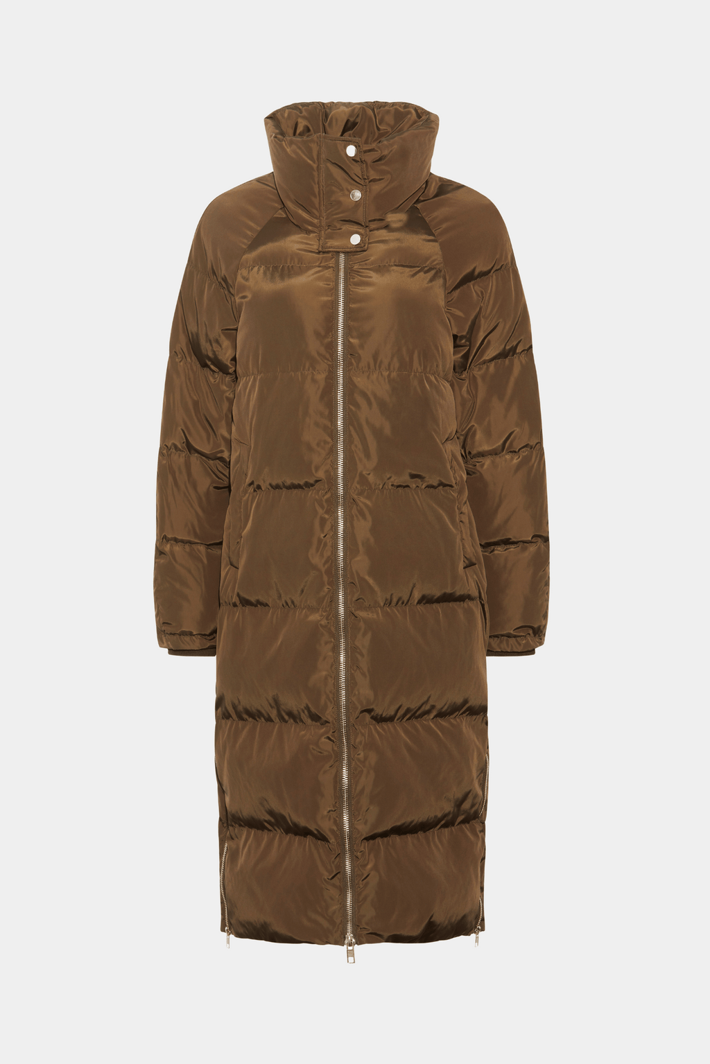 Jakke, frakke, overtøj, vinterjakke, dunjakke, dun, brun, shiny, skinnende, knapper, lynlås, varm, lang, quilted, fin, smuk, elegant, klassisk, feminin, pæn, rå, cool, sej, unik, musthave, vinter, sne, kulde, varm, ski,