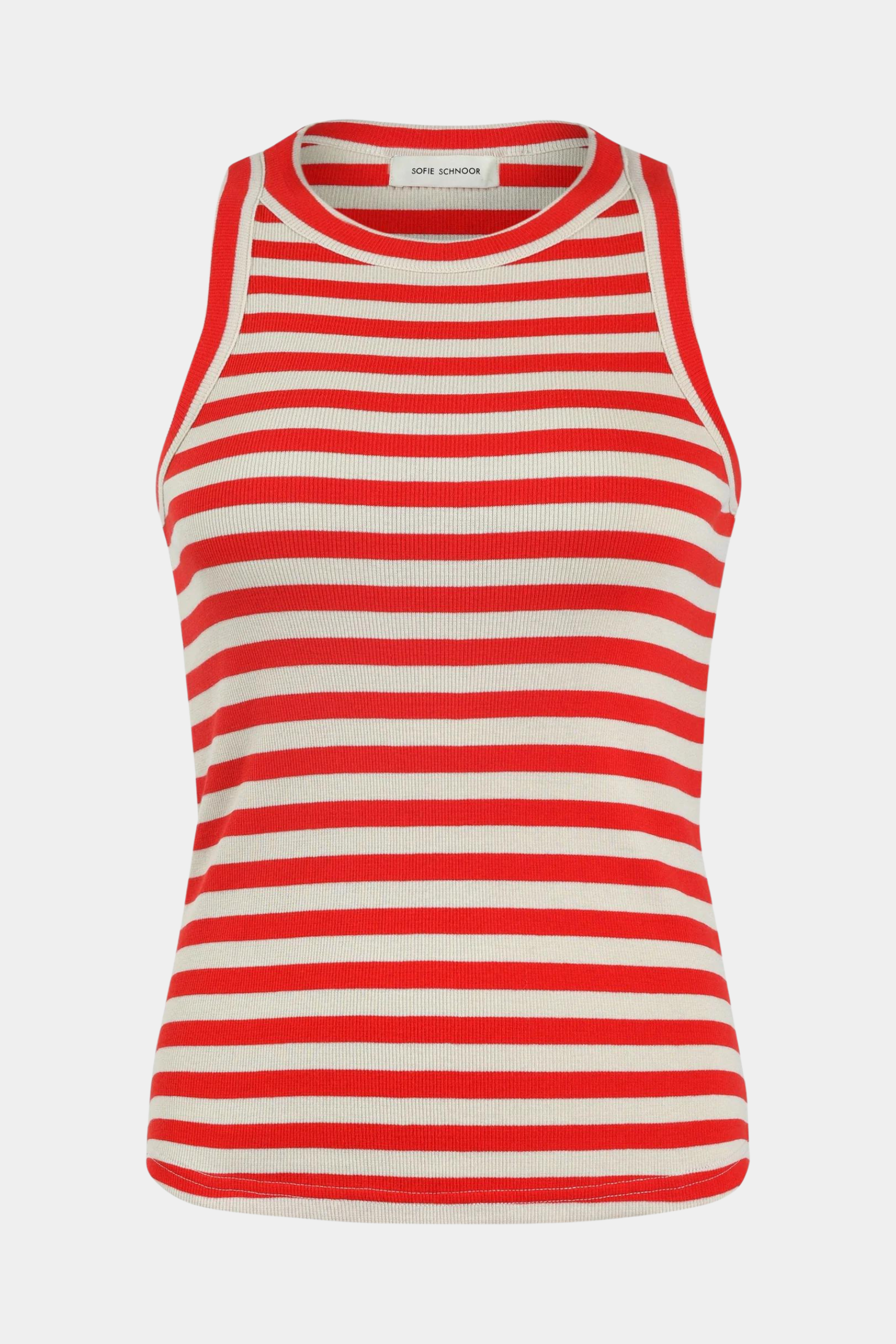 top, overdel, bluse, tanktop, striber, stribet, rød, hvid, let, blød, fin, smuk, elegant, klassisk, feminin, pæn, rå, cool, sej unik, musthave, hverdag, fest