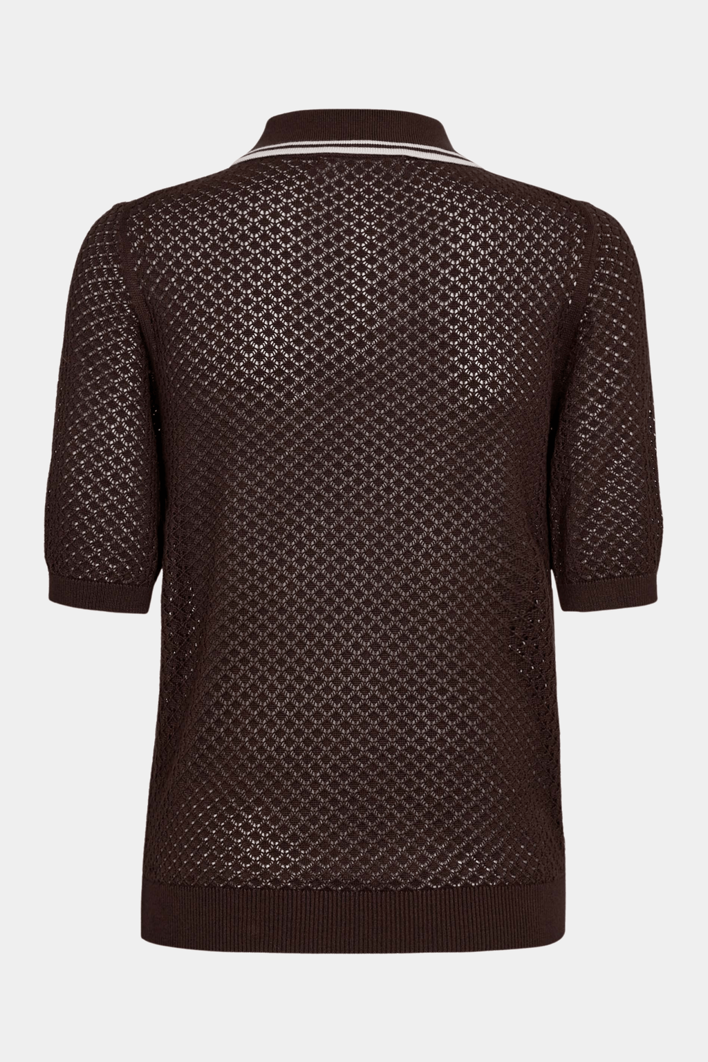LueCC pointelle polo knit