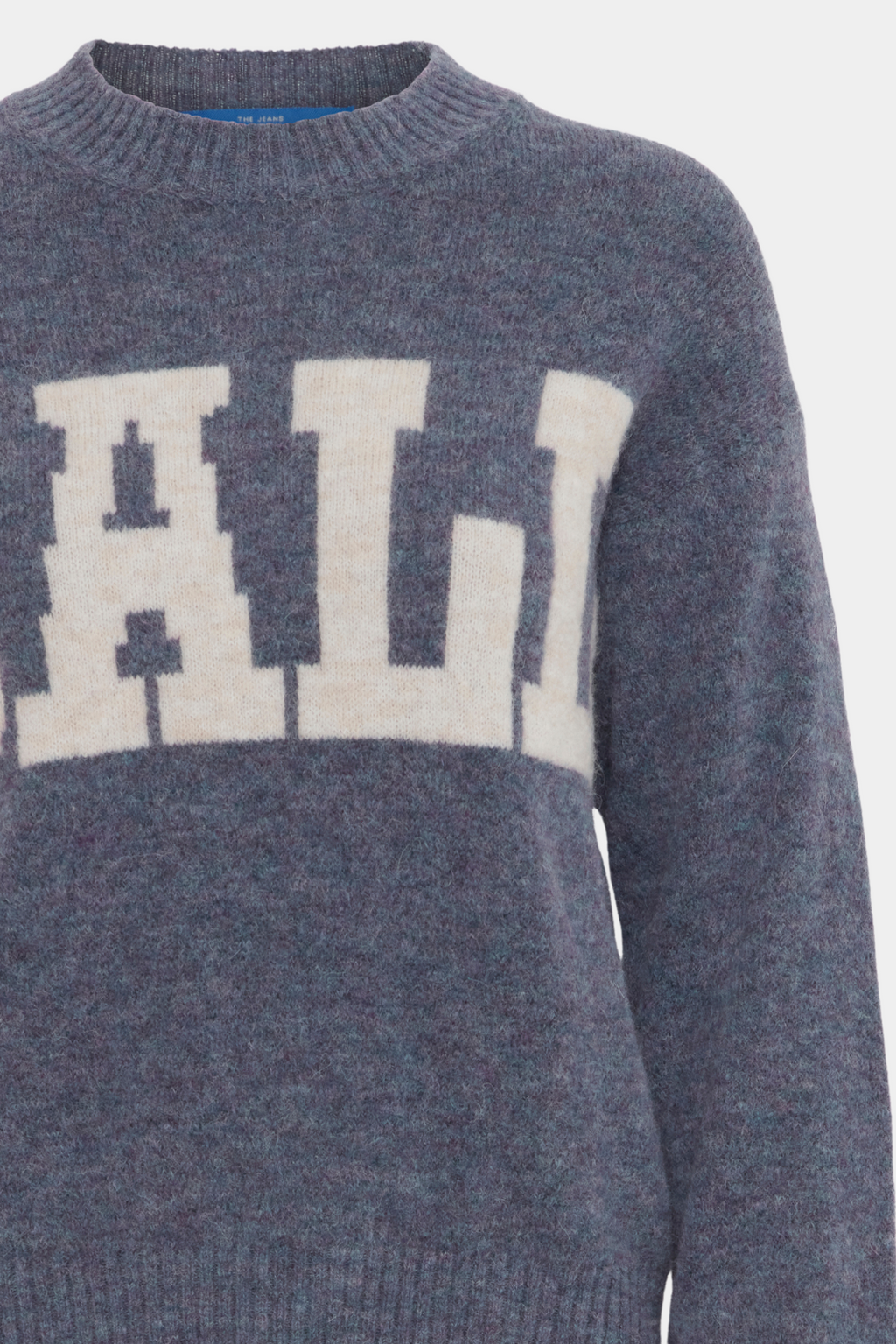 strik, knit, blød, varm, rundhals, logo, tryk, print, ball, langærmet, uld, fin, smuk, elegant, klassisk, feminin, pæn, rå, cool, sej, unik, musthave, hverdag, fest