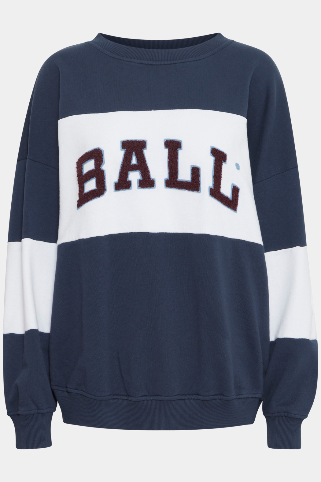 sweat, sweatshirt, bluse, overdel, pullover, retro, ball, tryk, logo, colorblok, sort, hvid, fin, smuk, elegant, klassisk, feminin, pæn, rå, cool, sej, unik, musthave, hverdag, fest