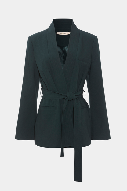 jakke, frakke, blazer, blazerjakke, jakkesæt, suit, kimono, bindebånd, grøn, mørkegrøn, fin, smuk, elegant, klassisk, feminin, pæn, rå, cool, sej, unik, musthave, hverdag, fest