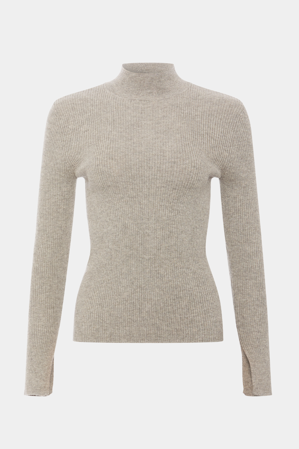 bluse, trøje, strik, knit, ribstrik, rib, højhalset, melange, beige, varm, blød, fin, smuk, elegant, klassisk, feminin, pæn, rå, cool, sej, unik, musthave, hverdag, fest