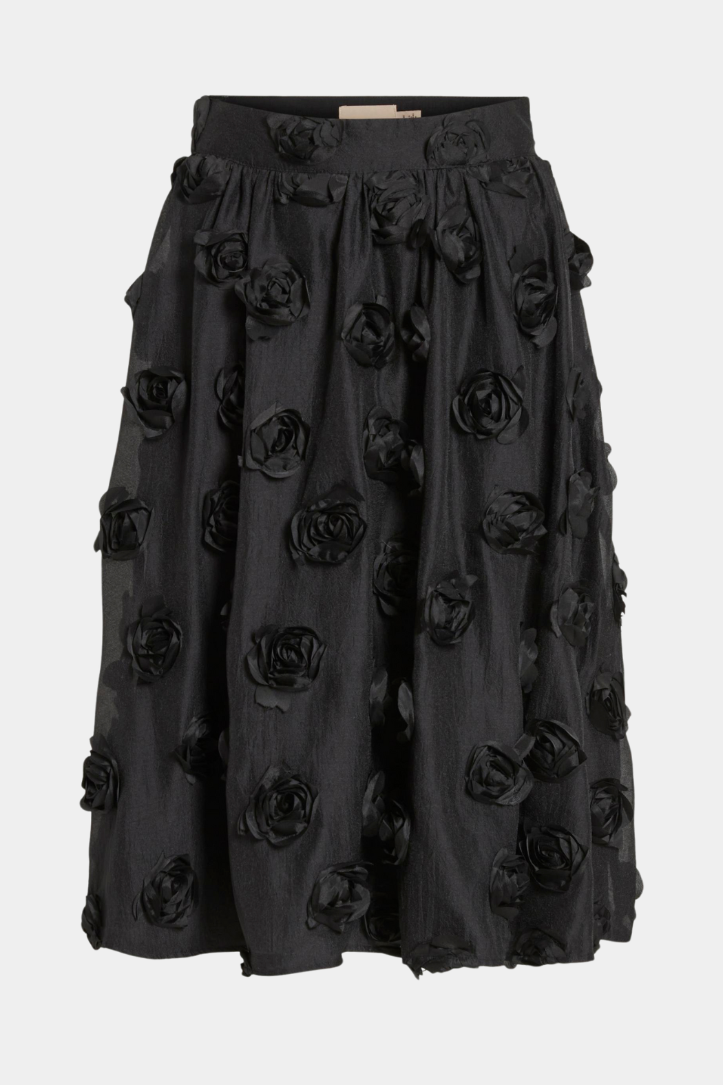 nederdel, skirt, midi, lang, lynlås, fitted, blomster, roser, flowers, sort, black, mesh, gennemsigtig, transparent, festlig, fin, smuk, elegant, klassisk, feminin, pæn, rå, cool, sej, unik, musthave, hverdag, fest