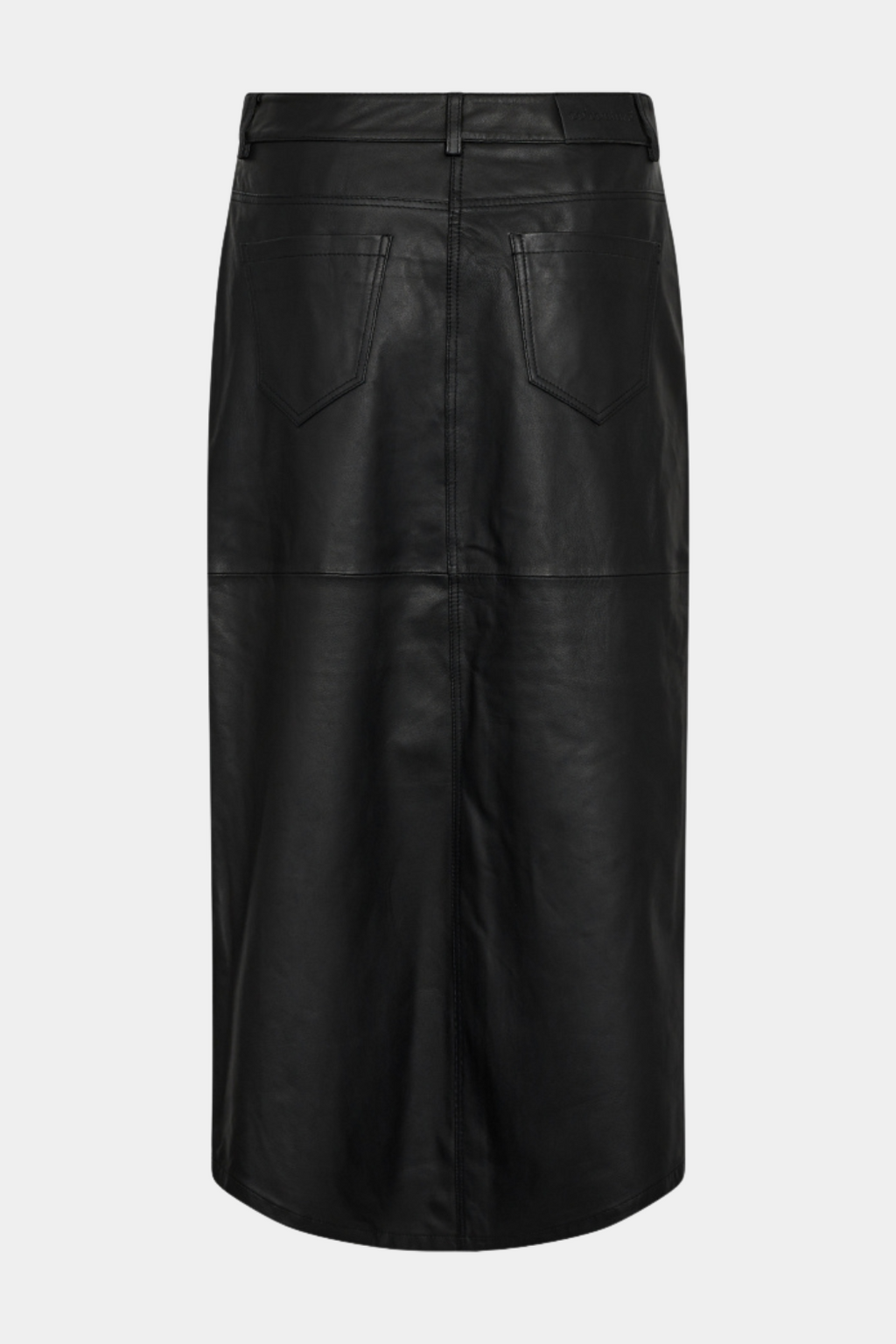 nederdel, shirt, lang, maxi, skind, læder, sort, lommer, slids, knap, lædernederdel, skindnederdel, fin, smuk, elegant, klassisk, feminin, pæn, rå, cool, sej, unik, musthave, hverdag, fest