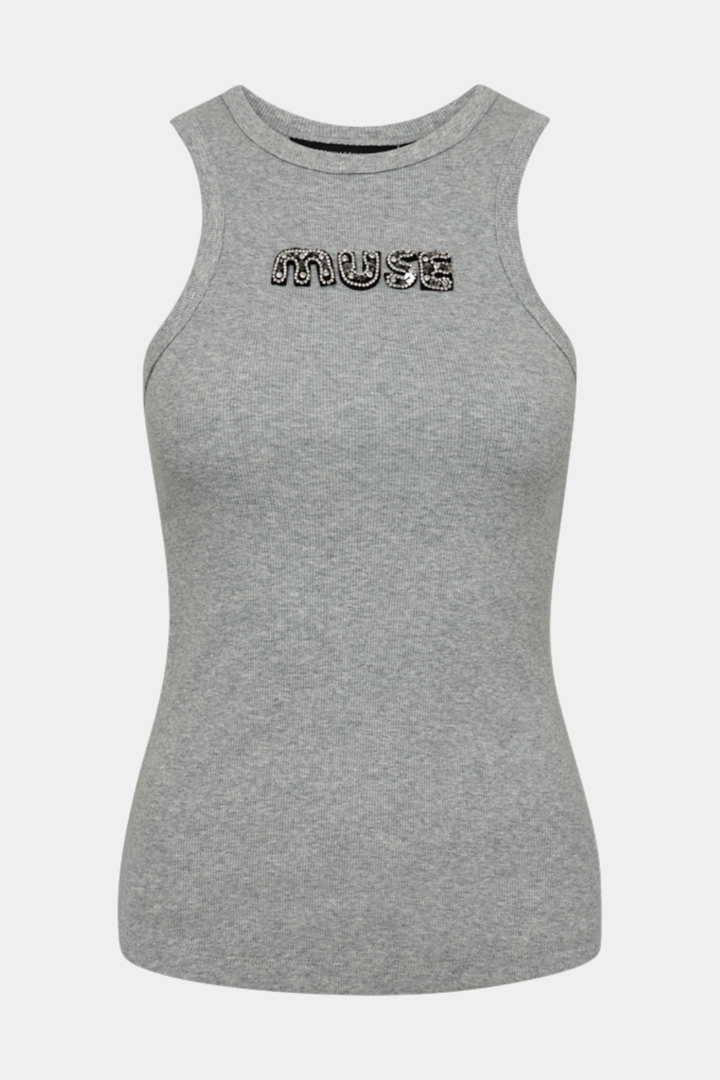 top, overdel, rib, tanktop, logo, glimmer, glitter, sten, fin, smuk, elegant, klassisk, feminin, pæn, rå, cool, sej, unik, musthave, hverdag, fest