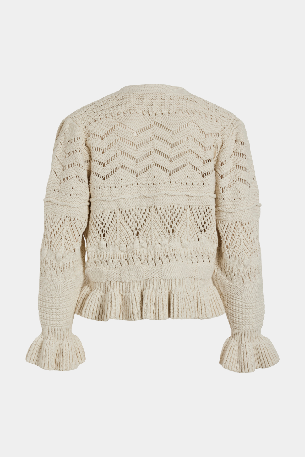 strik, knit, cardigan, trøje, bluse, hulmønster, boheme, beige, natur, bomuld, fin, smuk, elegant, klassisk, feminin, pæn, rå, cool, sej, unik, musthave, hverdag, fest
