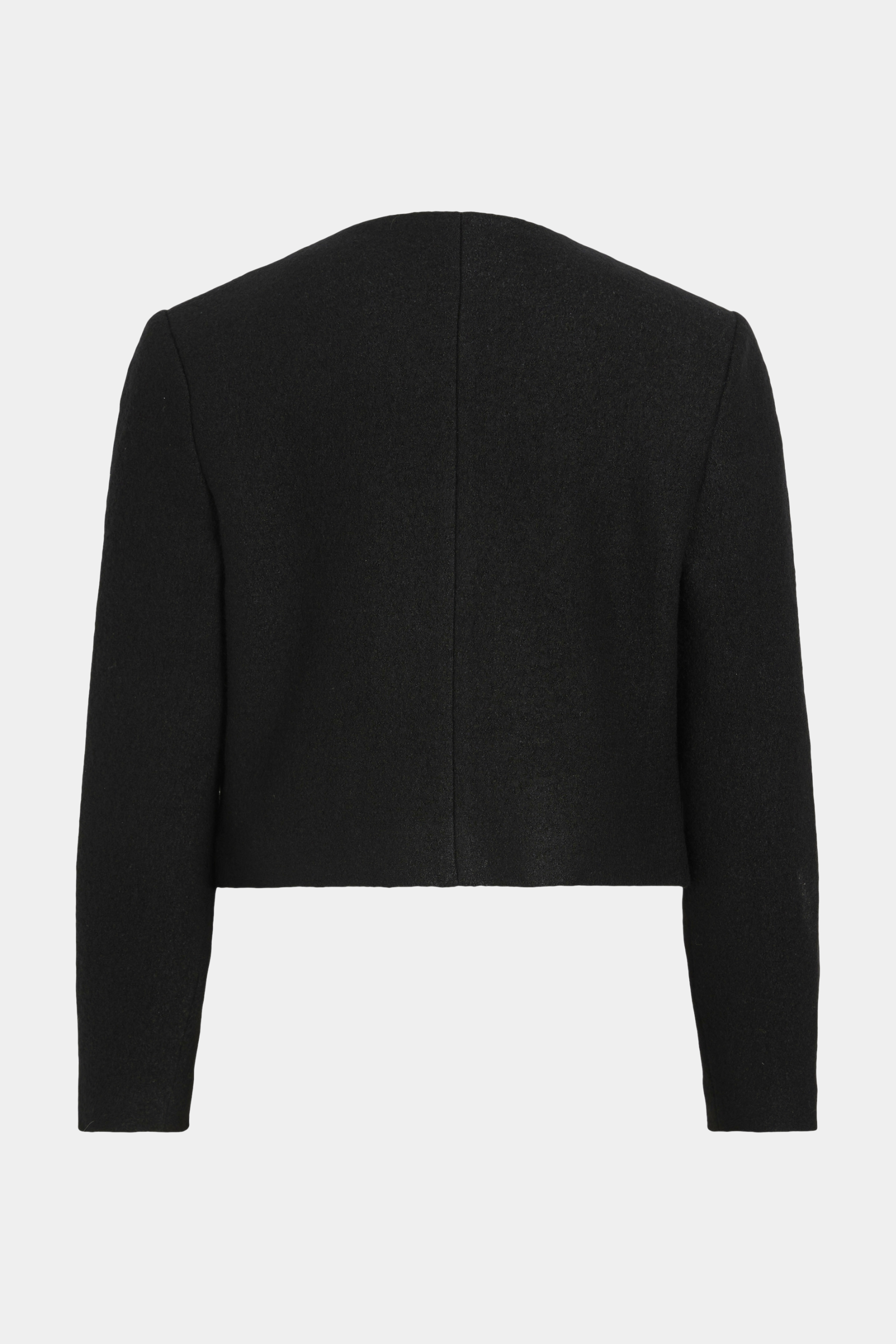 jakke, frakke, trøje, uld, viskose, sort, tungekant, varm, ulden, stilet, fin, smuk, elegant, klassisk, feminin, pæn, rå, cool, sej, unik, musthave, hverdag, fest