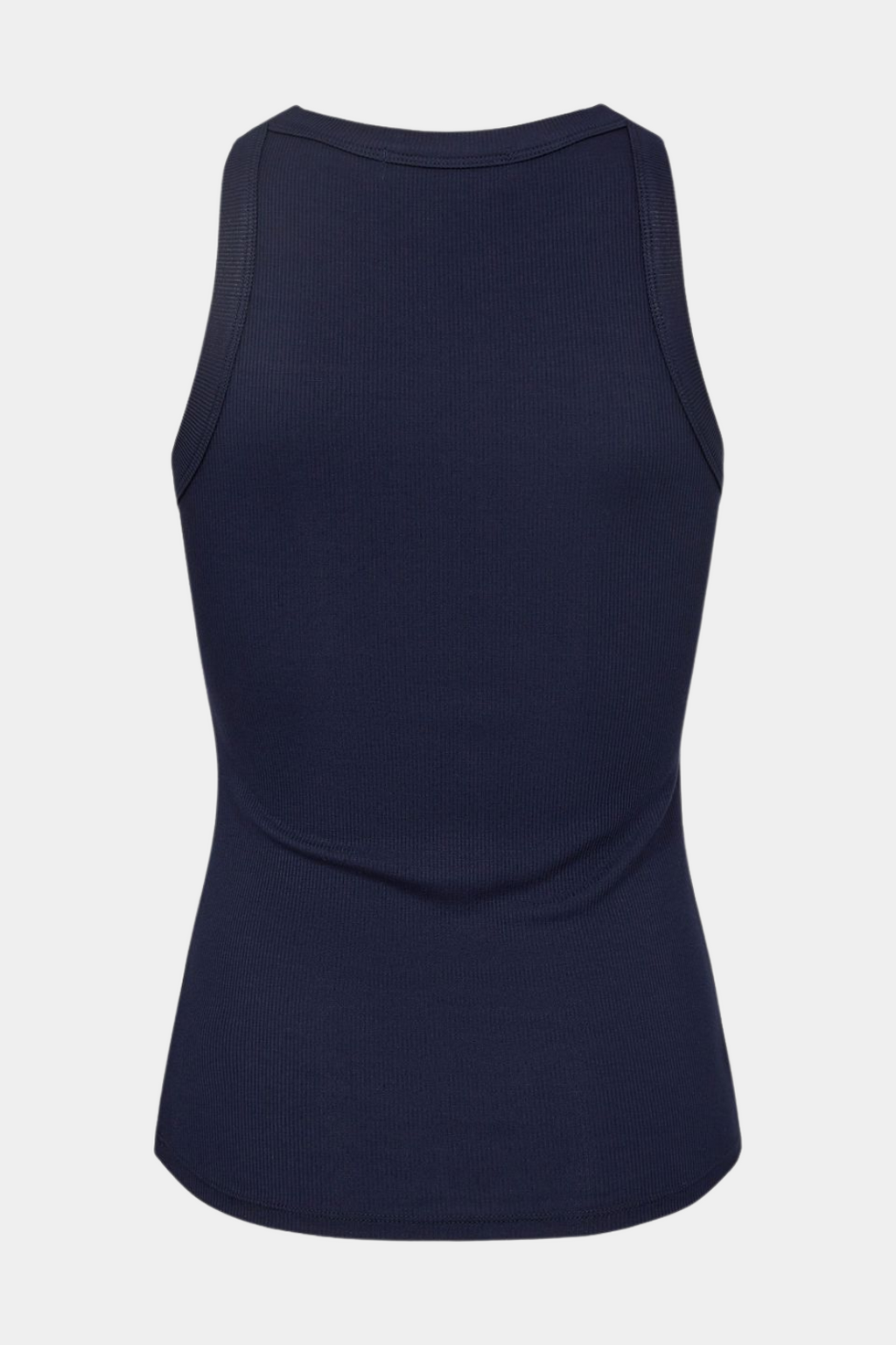 top, tanktop, overdel, stribet, striber, rib, rundhals, grå, hvid, gråstribet, ærmeløs, blød, let, viskose, fin, smuk, elegant, klassisk, feminin, pæn, rå, cool, sej, unik, musthave, hverdag, fest