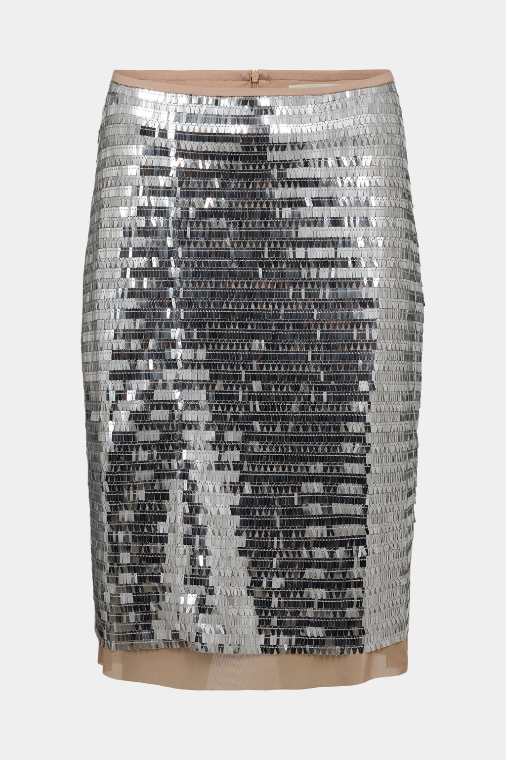 nederdel, skirt, pailet, pailetter, sølv, glitter, glimmer, shiny, blank, skinnende, mellemlang, midi, fin ,smuk, elegant, klassisk, feminin, pæn, rå, cool, sej, unik, musthave, hverdag, fest