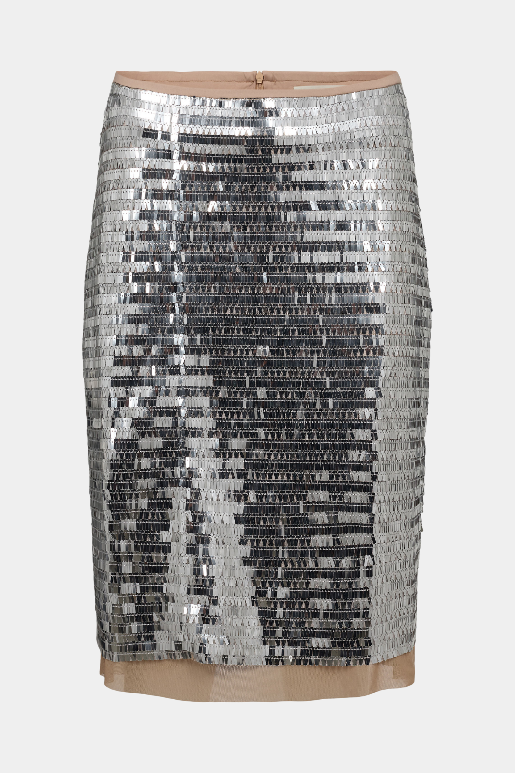nederdel, skirt, pailet, pailetter, sølv, glitter, glimmer, shiny, blank, skinnende, mellemlang, midi, fin ,smuk, elegant, klassisk, feminin, pæn, rå, cool, sej, unik, musthave, hverdag, fest
