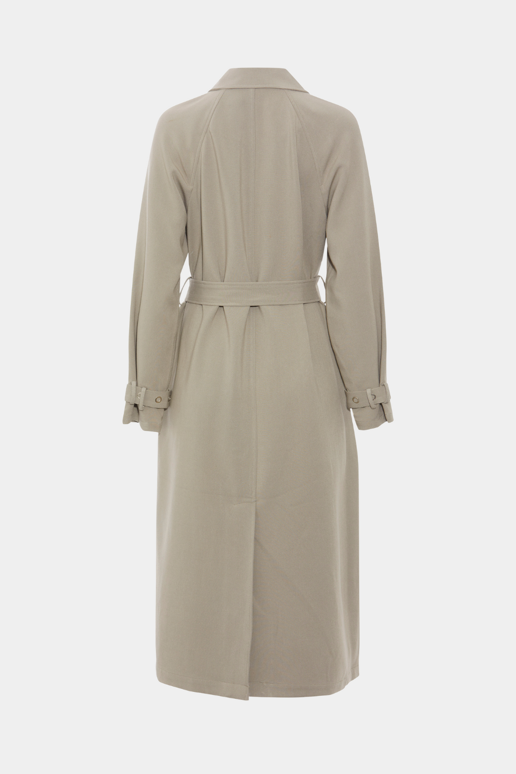 jakke, frakke, overtøj, coat, trenchcoat, krave, bindebånd, trykknapper, beige, creme, råhvid, sommerjakke, forårsjakke, fin, smuk, elegant, klassisk, feminin, pæn, rå, cool, sej, unik, musthave, hverdag, fest