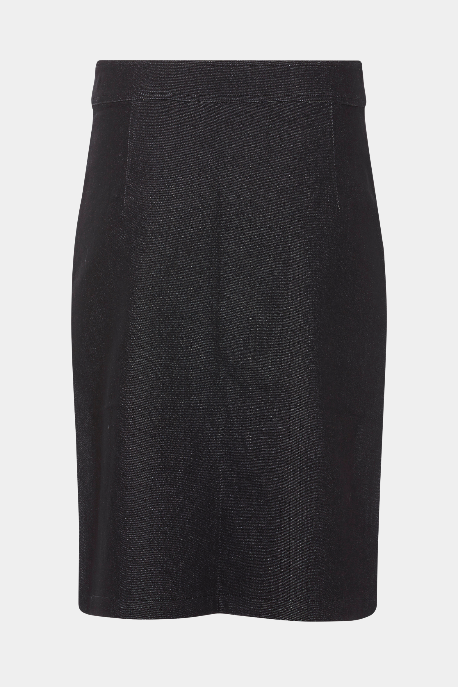 nederdel, skirt, denim, sort, melange, knapper, guld, guldknapper, tætsiddende, stram, fitted, lynlås, midi, mellem, knæ, knælang, nyhed, trendy, fin, smuk, elegant, klassisk, feminin, pæn, rå, cool, sej, unik, musthave, hverdag, fest