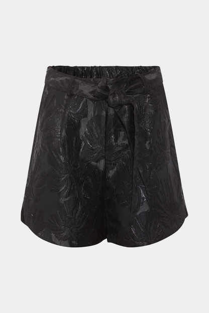 shorts, buks, kort, sort, blank, skinnende, shiny, glimmer, glitter, mønster, blomster, bindebånd, elastik, sløjfe, fin, smuk, elegant, klassisk, feminin, pæn, rå, cool, sej unik, musthave, hverdag, fest