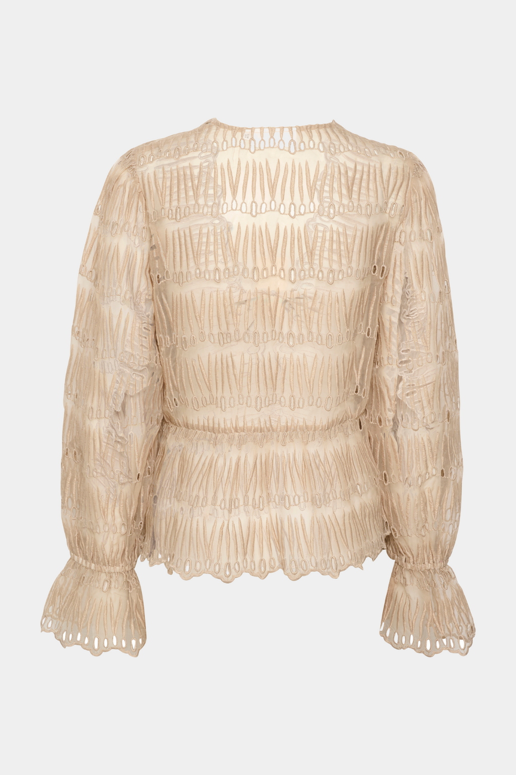 bluse, skjorte, shirt, blonde, blonder, lace, beige, creme, råhvid, bindebånd, bånd, flæser, hulmønster, huller, hul, fin, smuk, elegant, klassisk, feminin, pæn, rå, cool, sej, unik, musthave, hverdag, fest