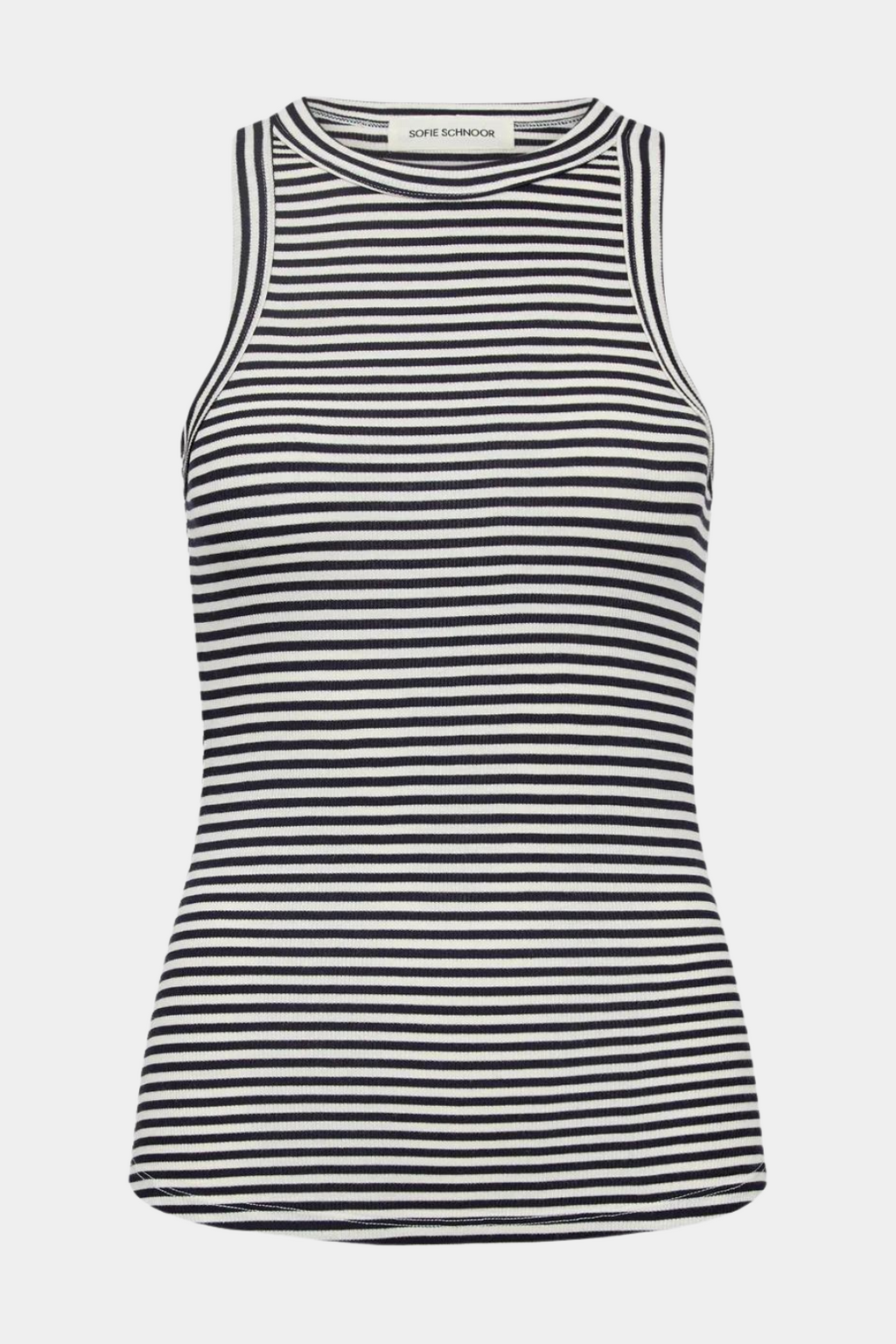 top, tanktop, overdel, striber, stribet, blød, viskose, tætsiddende, fitted, fin, smuk, elegant, klassisk, feminin, pæn, rå, cool, sej, unik, musthave, hverdag, fest