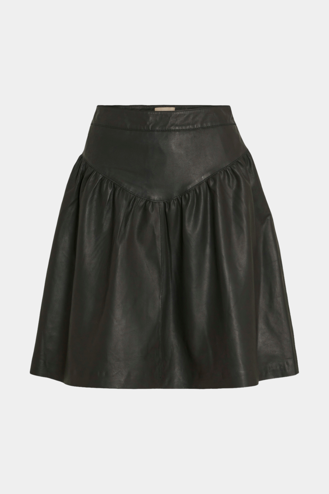nederdel, skirt, sort, skind, lammeskind, blød, flæse, lynlås, leather, fin, smuk, elegant, klassisk, feminin, pæn, rå, cool, sej, unik, musthave, hverdag, fest
