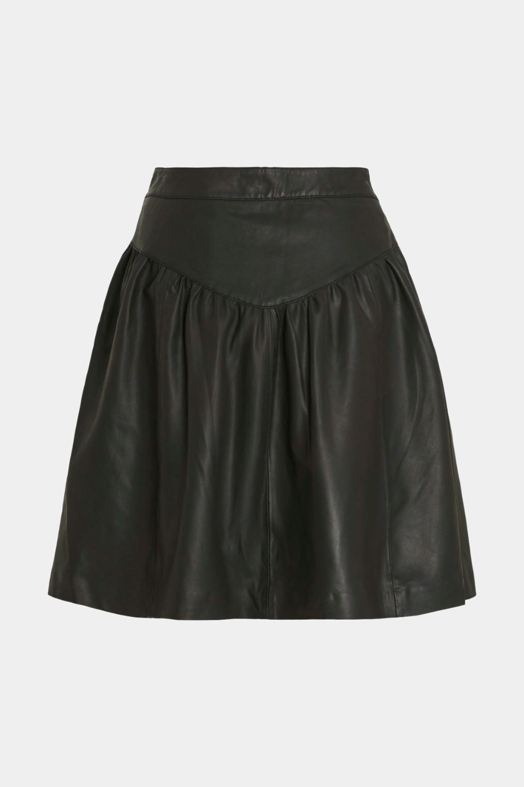 nederdel, skirt, sort, skind, lammeskind, blød, flæse, lynlås, leather, fin, smuk, elegant, klassisk, feminin, pæn, rå, cool, sej, unik, musthave, hverdag, fest