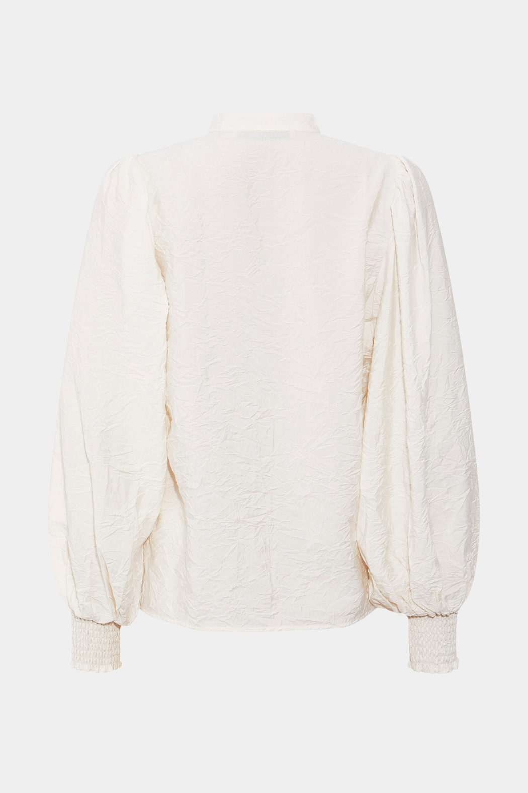 skjorte, shirt, bluse, overdel, hvid, råhvid, offwhite, krøllet, smok, fin, smuk, elegant, klassisk, feminin, pæn, rå, cool, sej, unik, musthave, hverdag, fest