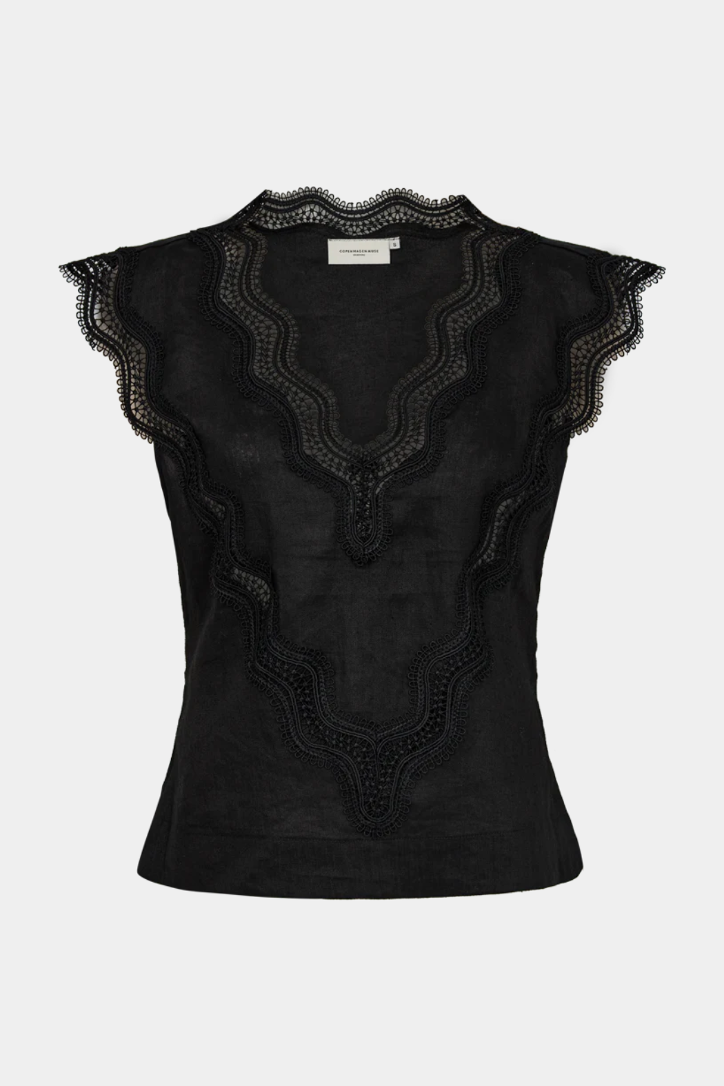 hør, linen, blonde, blonder, lace, vudskæring, let, transparent, detaljer, muse, copenhagenmuse, sort, black, fin, smuk, elegant, klassisk, feminin, pæn, rå, cool, sej, unik, musthave, hverdag, fest