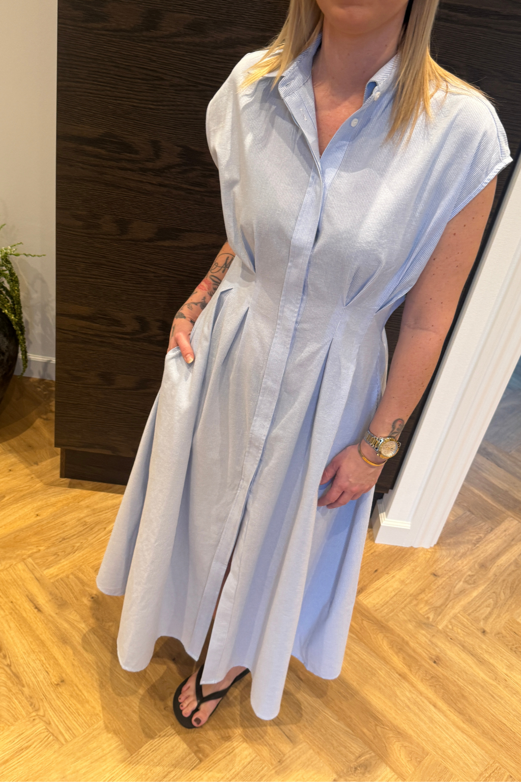 Jamie crisp summer shirting dress