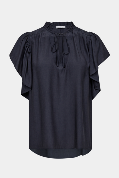 bluse, top, tee, overdel, flæser, bindebånd, løs, løstsiddende, fin, smuk, elegant, klassisk, feminin, pæn, rå, cool, sej, unik, musthave, hverdag, fest