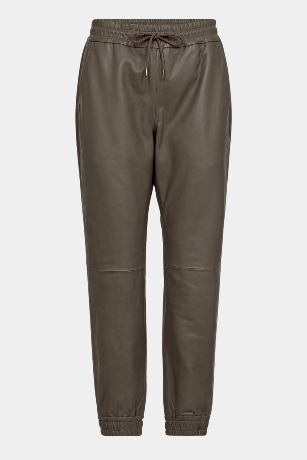buks, jogger, træning, elastik, læder, leather, skind, brun, brown, mushroom, mørkebrun, snøre, cool, rå, elegant, feminin, hverdag, fest, kvinde, dame, woman