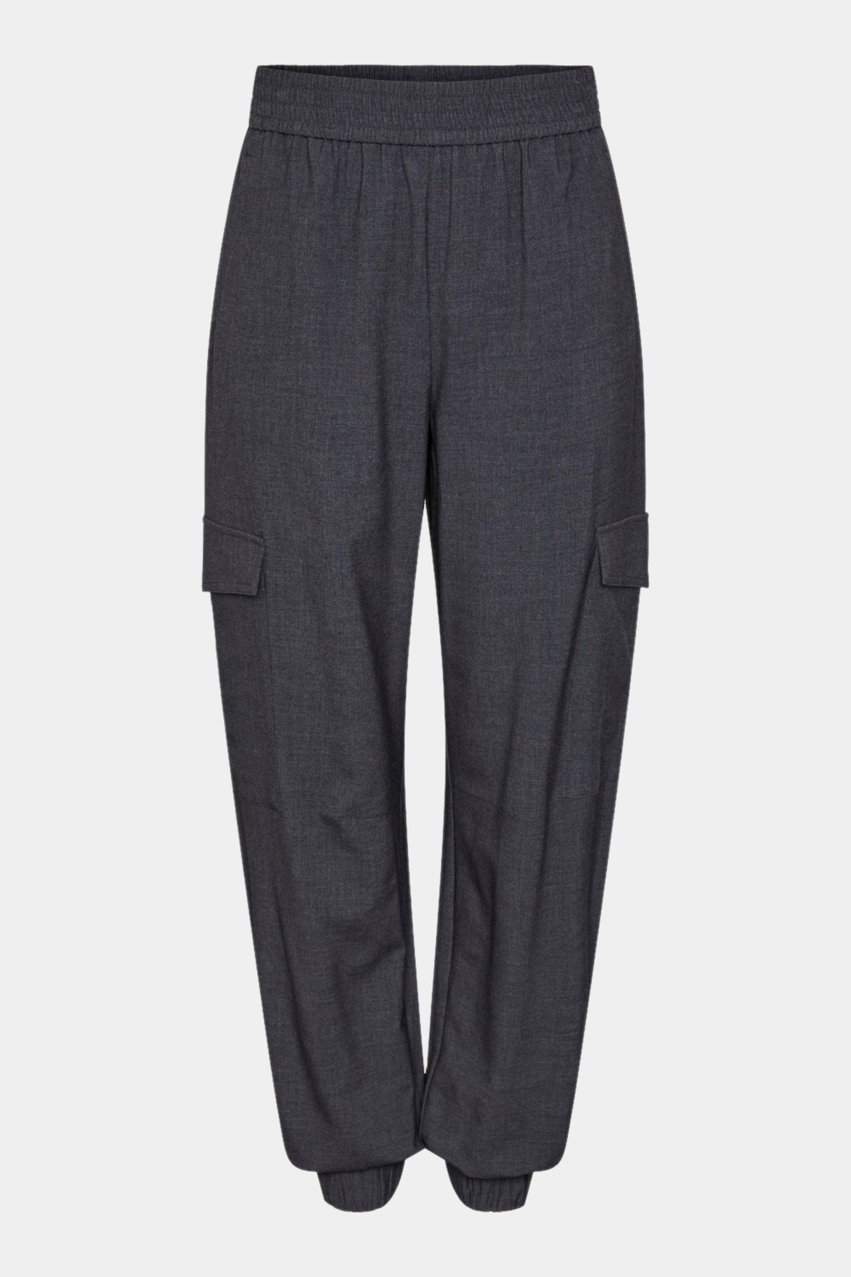 buks, bukser, pants, cargo, cargopants, cargobukser, trackpants, lommer, elastik, grå, mørkegrå, let, fin, smuk, elegant, klassisk, feminin, pæn, rå, cool, sej, unik, musthave, hverdag, fest