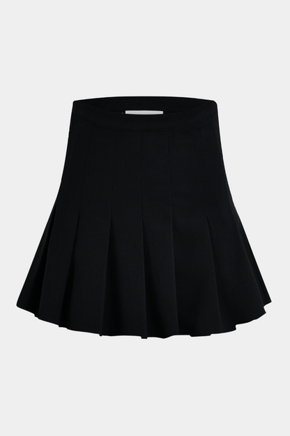 skirt, nederdel, kort, mini, miniskirt, plisse, plisseret, plisseringer, college, golf, strut, sort, black, elegant, fin, feminin, hverdag, fest, cool, rå, kvinde, dame, woman