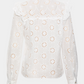 bluse, skjorte, shirt, blouse, broderi, broderianglaise, hulmønster, flæser, hvid, fin, smuk, elegant, klassisk, pæn, feminin, rå, cool, sej, unik, musthave, hverdag, fest