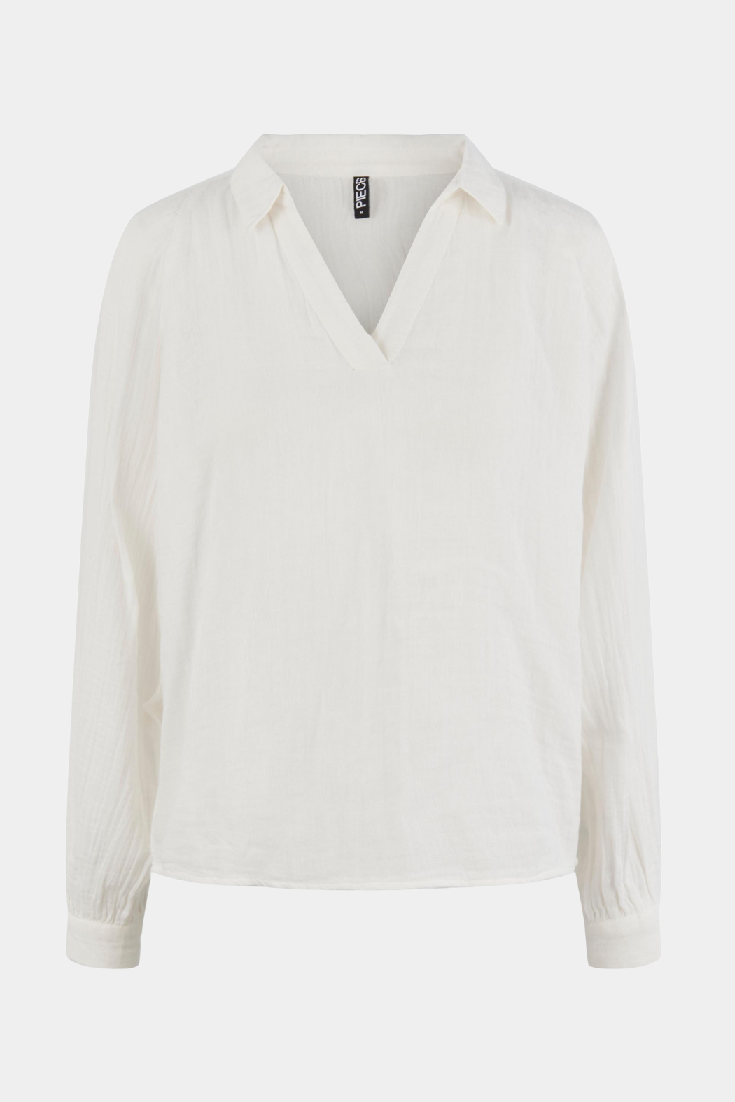bluse, skjorte, blød, let, luftig, hvid, bomuld, krave, fin, smuk, elegant, klassisk, feminin, pæn, rå, cool, sej, unik, musthave, basis, basic, hverdag, fest