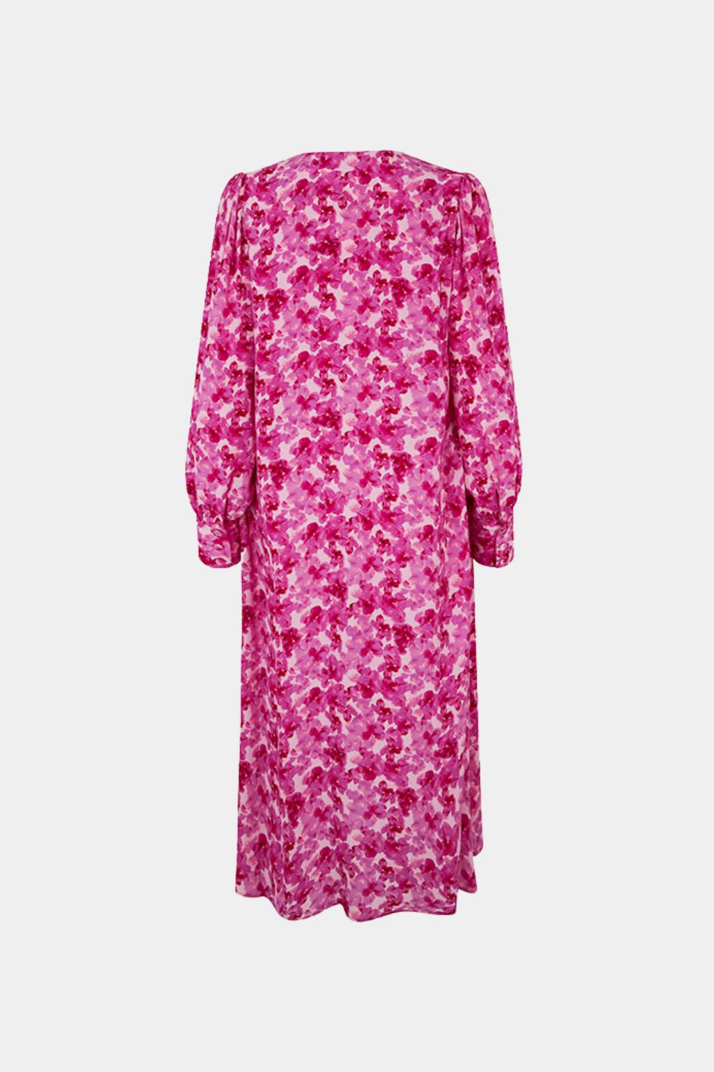 kjole, dress, lang, oversize, rummelig, print, blomster, pink, lyserød, rosa, fin, smuk, elegant, klassisk, feminin, pæn, rå, cool, sej, unik, hverdag, fest