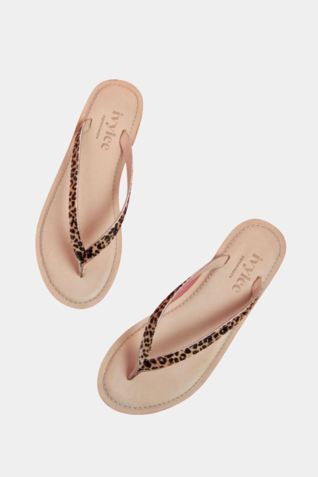 sandal klip klap flip flop læder skind leather pony leopard leop tåsplit summer sommer beach strand woman lady kvinde dame