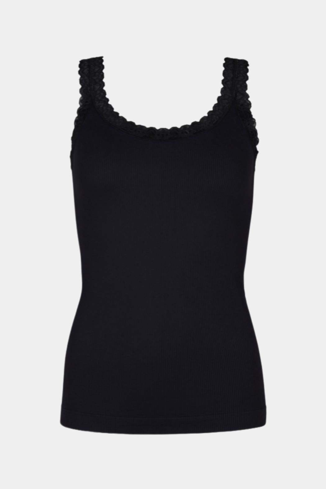 Frida rib top, black