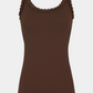 top, rib, ribtop, blonde, blondetop, v-hals, blød, åndbar, microfiber, farveægte, stretchy, stretch, elastik, sommer, sommertop, brun, chokolade, woman, kvinde, elegant, fin, feminin, rosemunde, dame