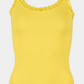 top, bluse, blonde, blondekant, blonder, rib, blød, åndbar, microfiber, fin, smuk, elegant, klassisk, feminin, rå, cool, sej, basis, basic, musthave, hverdag, fest