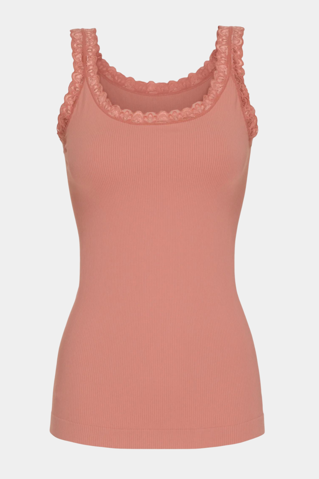 top, rib, ribtop, blonde, blondetop, v-hals, blød, åndbar, microfiber, farveægte, stretchy, stretch, elastik, sommer, sommertop, peach, fersken, woman, kvinde, elegant, fin, feminin, rosemunde, dame